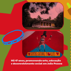 Fachada do Centro Cultural Piollin em João Pessoa com pintura artística