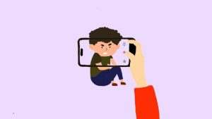 ilustração sobre adultização de menores nas redes sociais