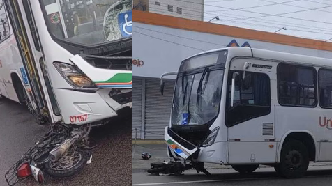 Motociclista e passageira não resistiram aos ferimentos após acidente em cruzamento movimentado da capital. (Foto: Reprodução internet)