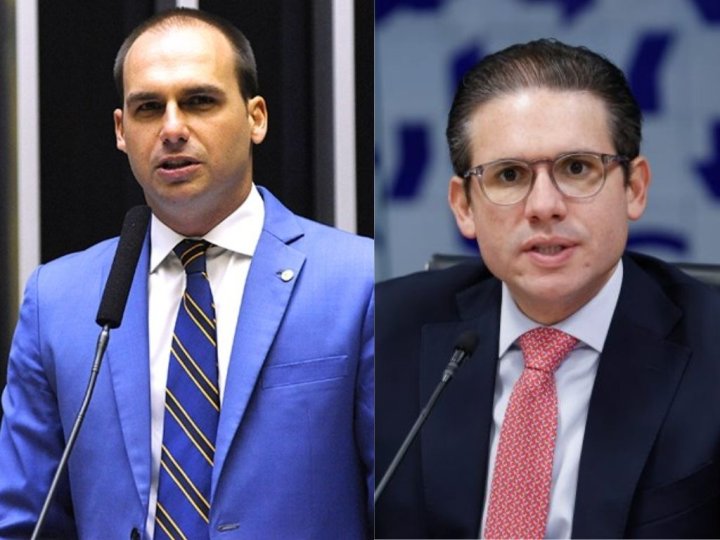 Eduardo Bolsonaro e Hugo Motta