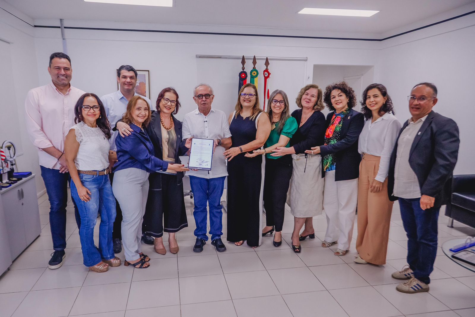 Representantes da PMJP e da UFPB participaram da solenidade em que o termo foi assinado - Foto: Reprodução