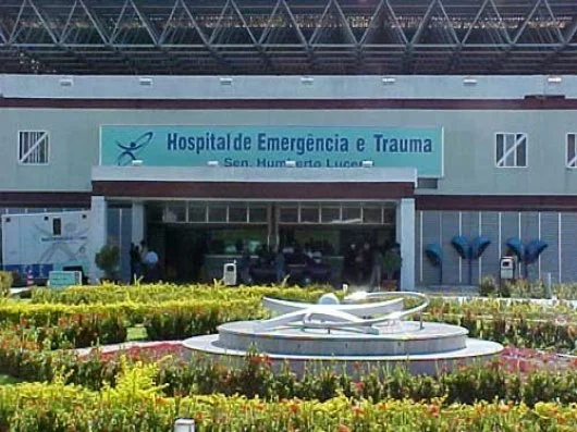 O policial foi atingido na perna durante a ação criminosa e foi socorrido para o Hospital de Trauma de João Pessoa. (Foto: Reprodução)