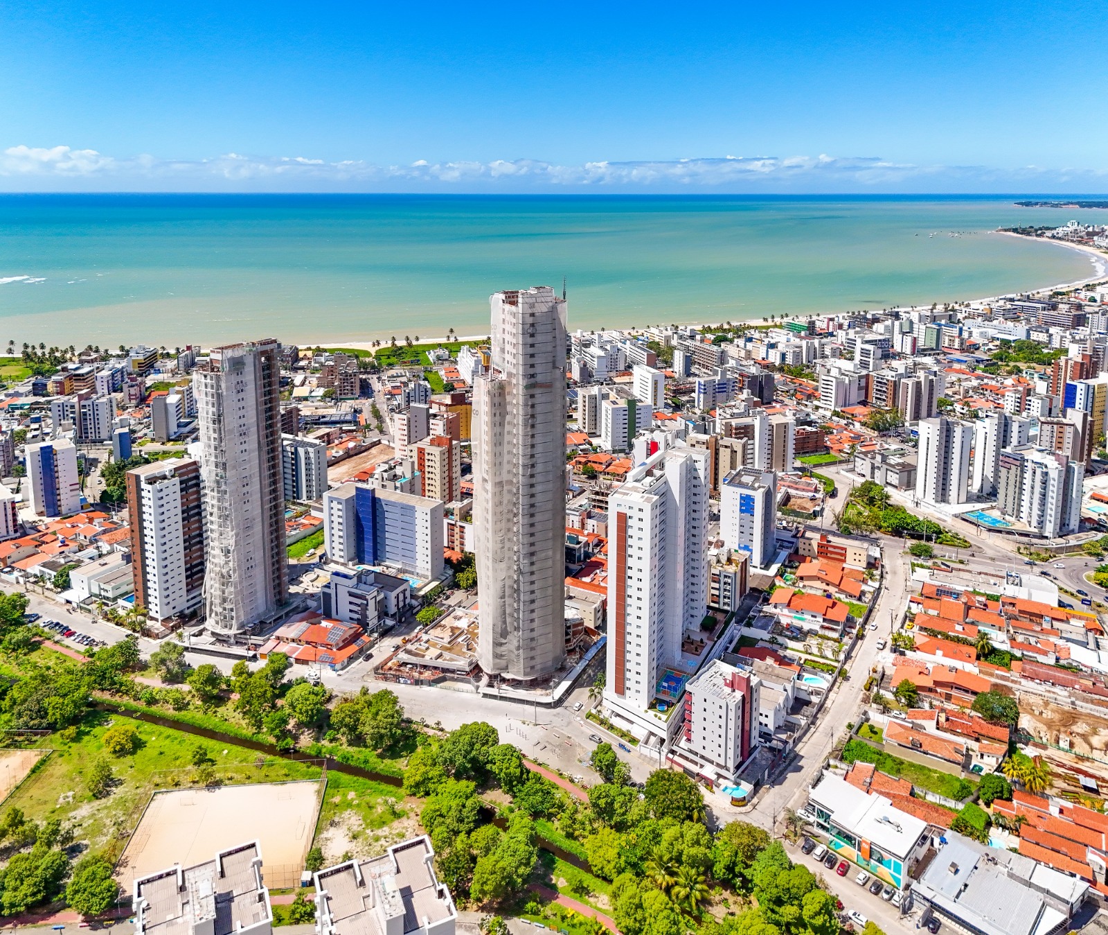 Vista aérea do bairro do Bessa, em João Pessoa