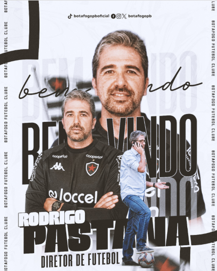 Rodrigo Pastana chega ao Botafogo-PB com a missão de contribuir para a organização e os resultados do clube. (Foto: Divulgação Botafogo-PB/@botafogopb)