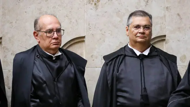 Gilmar Mendes e Flávio Dino, ministros do STF