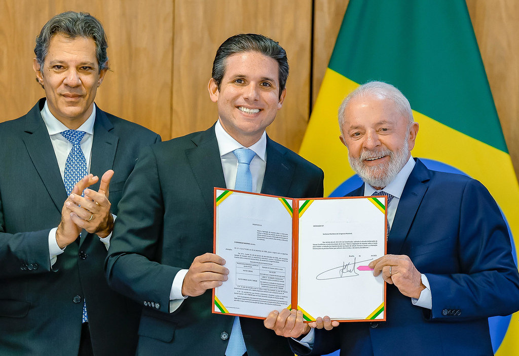 Fernando Haddad, Hugo Motta e Lula