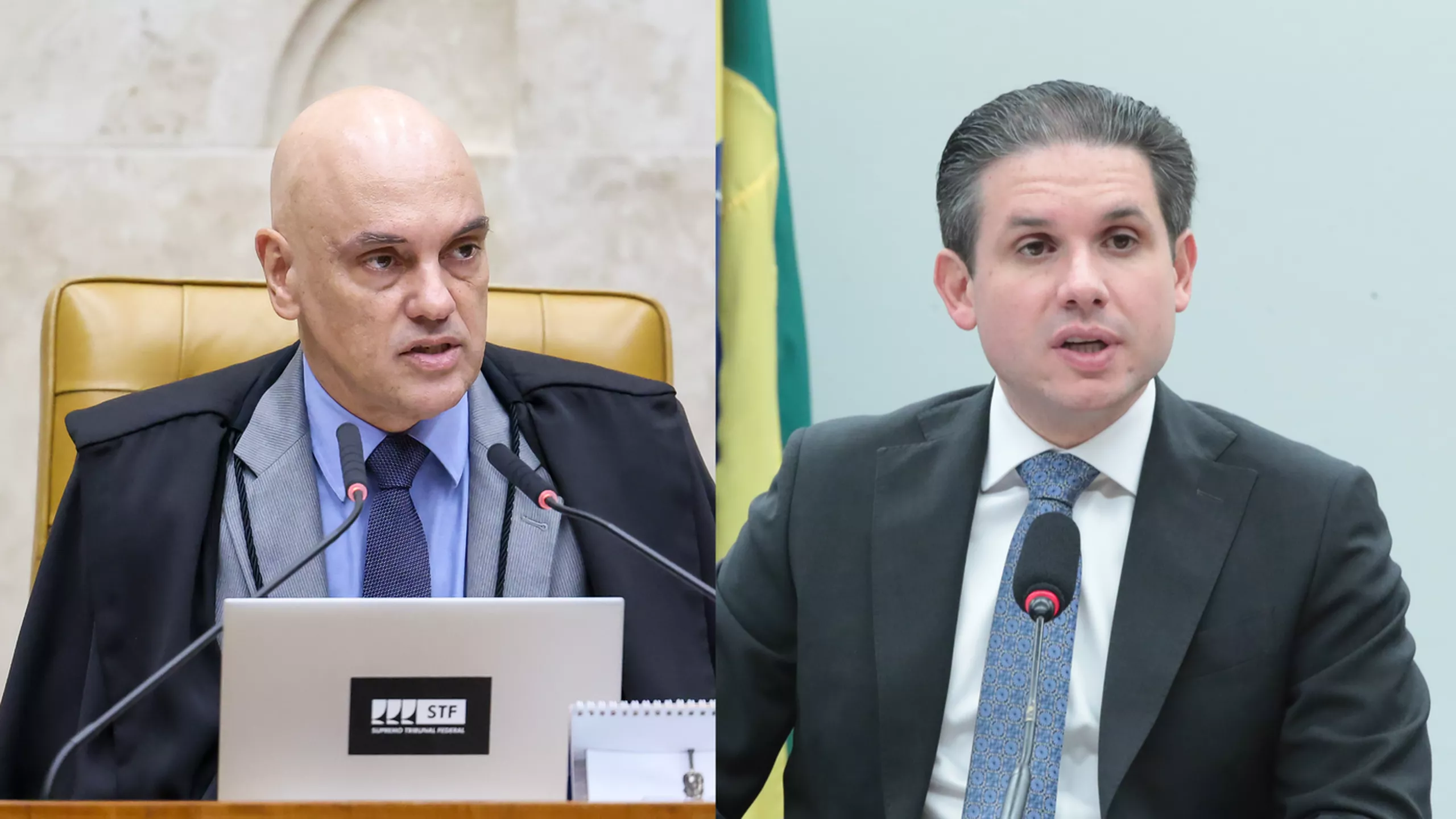 Alexandre de Moraes e Hugo Motta