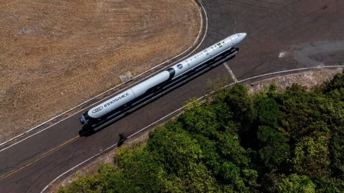 Foguete HANBIT-Nano será lançado no Centro de Lançamento de Alcântara (CLA) no Maranhão — Foto: INNOSPACE