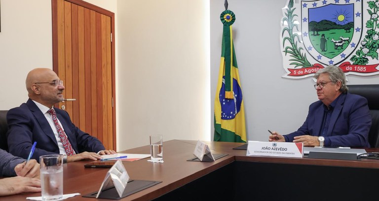 João Azevêdo e Dinesh Bhatia, embaixador da Índia