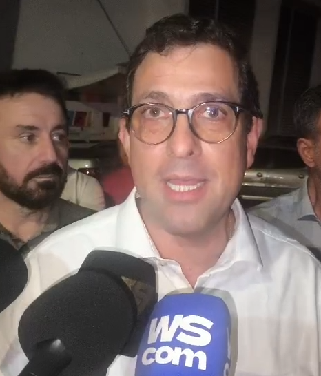 Gervásio Maia fala ao WSCOM durante evento de filiação ao PC do B, em João Pessoa. Foto: Anderson Costa / WSCOM