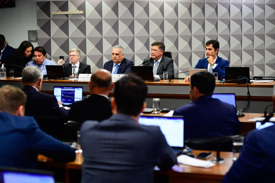 Instalação da CPI Mista do INSS no Congresso Nacional em 20 de agosto — Foto: Saulo Cruz/Agência Senado