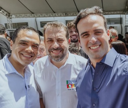 Gustavo Feliciano, Guilherme Boulos e Lucas Ribeiro
