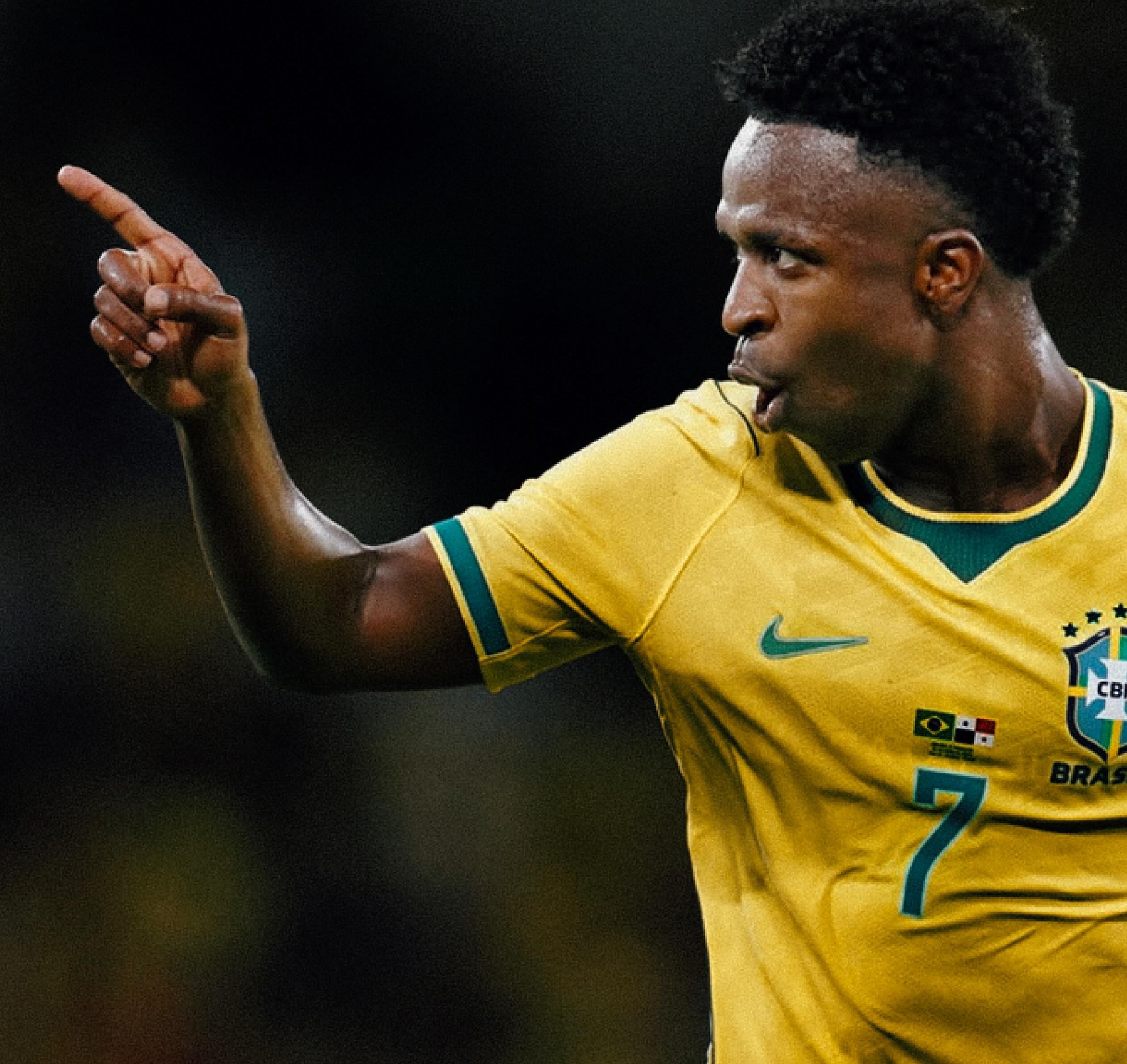Vini Jr Jogadores da Seleção Brasileira comemoram gol na vitória por 6 a 2 sobre o Panamá no Maracanã.