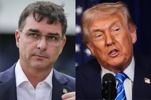 Flávio Bolsonaro e Donald Trump