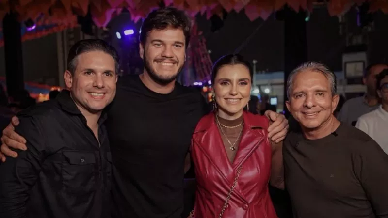 Nabor Wanderley com Léo Bezerra e Bruno Cunha Lima