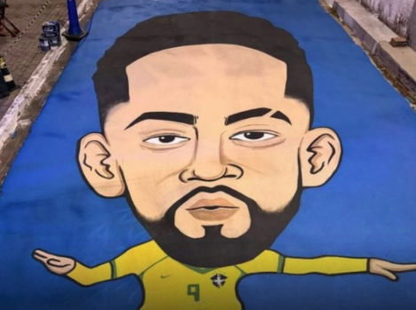 Matheus Cunha é homenageado com grafite em João Pessoa