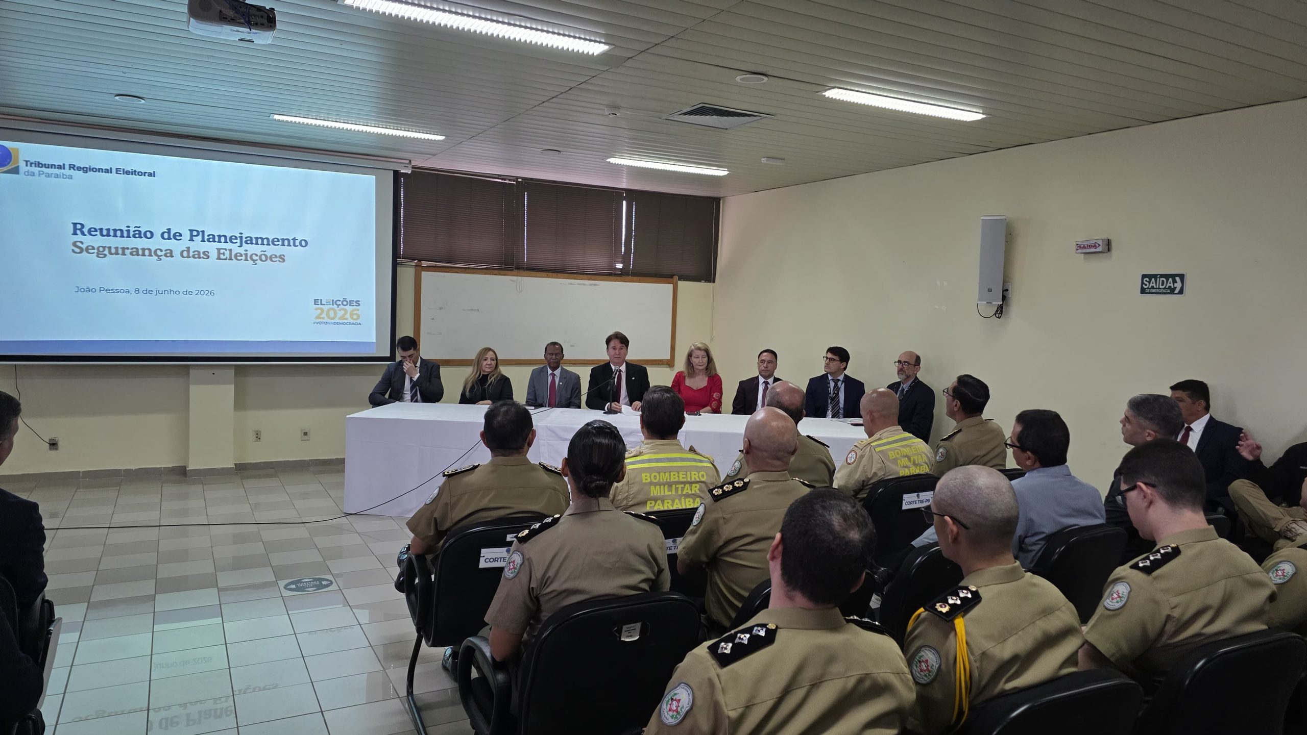 Reunião do TRE-PB com forças de segurança para elaboração do plano integrado das eleições de 2026