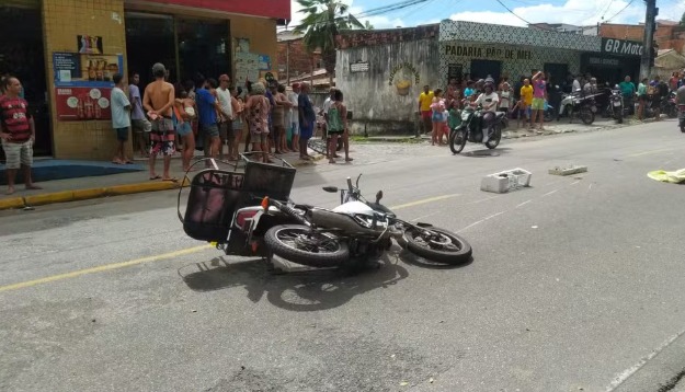 acidente com entregador de gás