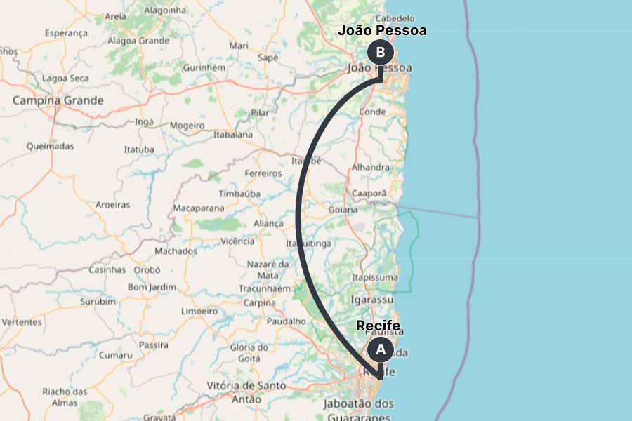 Recife a João Pessoa: como fazer o trajeto entre as capitais com economia