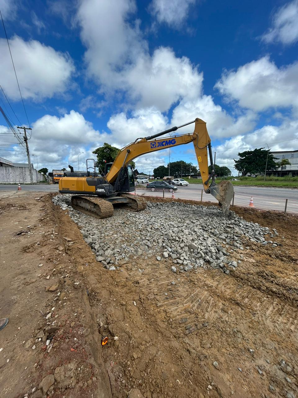 Obras do Viaduto do Bairro das Indústrias em fase final de execução na Região Metropolitana de João Pessoa.