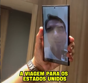 Flávio Bolsonaro durante vídeo anunciando cancelamento da agenda em Campina Grande