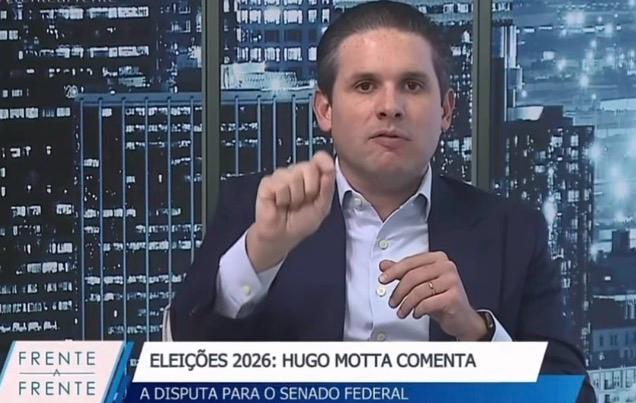 Hugo Motta durante entrevista em que aumenta o tom das críticas contra Veneziano