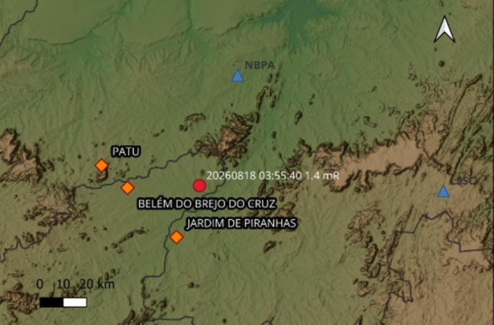 Sertão da Paraíba tremor de terra