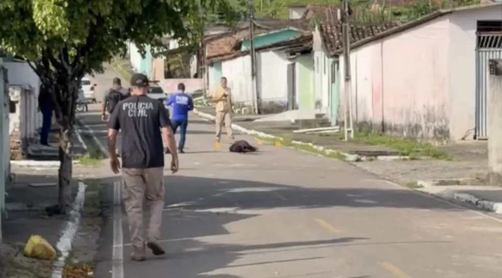 Local de homicídio no bairro Santa Cruz, em Santa Rita