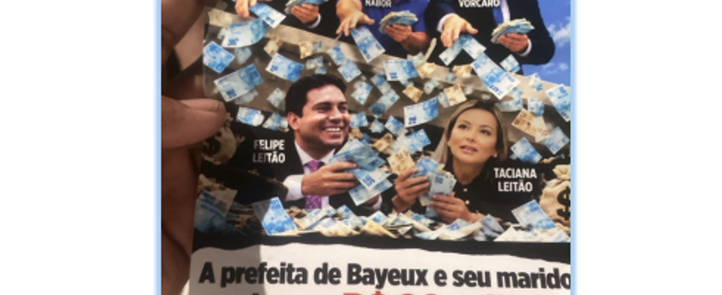 Promotora manda Polícia Federal investigar panfletos que acusam Felipe Leitão e prefeita de Bayeux de receber R$ 20 milhões