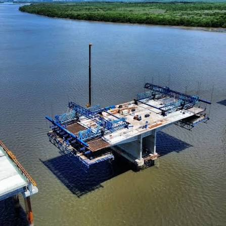 Consórcio confirma morte de operário após ruptura de estrutura provisória na Ponte do Futuro; circunstâncias do acidente serão investigadas