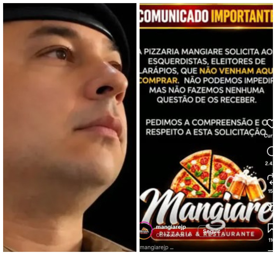 Sargento João Paulo Ramos Almeida, sócio da pizzaria Mangiare